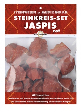 Jaspis, rot Rohsteine Steinwesen im Medizinrad Steinkreis Set