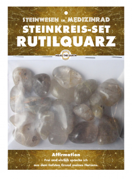 Rutilquaz Trommelstein Steinwesen im Medizinrad Steinkreis Set - Kopie