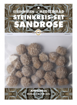 Sandrose - Sonderpackung mit doppelten Sandrosen - Steinwesen im Medizinrad Steinkreis Set