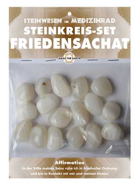 Friedensachat Trommelstein Steinwesen im Medizinrad Steinkreisset